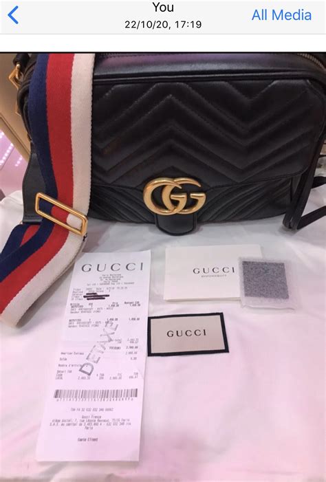 gucci reciept marmont|what makes Gucci Marmont bag.